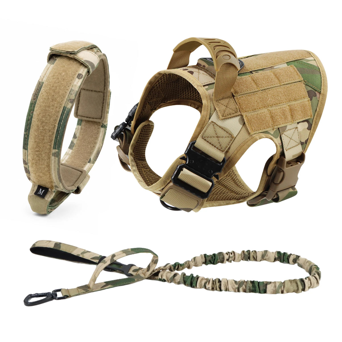 Tactical Dog Harness with MOLLE Panels for Medium & Large Dogs