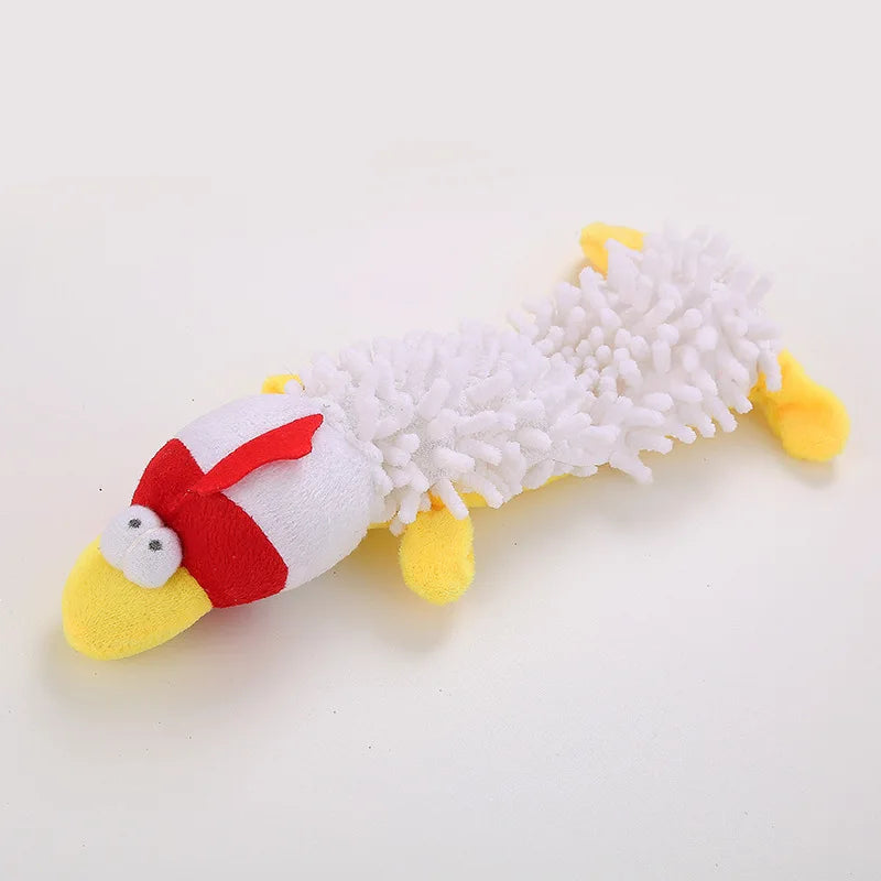 Squeaky Plush Dog Toy with Soft Mop Texture
