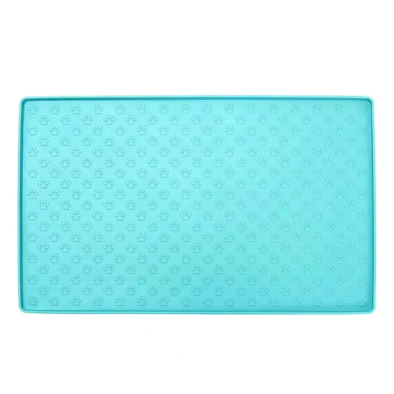 Silicone Dog Food Mat with Raised Edge, Waterproof
