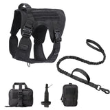Tactical Dog Harness with MOLLE Panels and Handle for Large Dogs