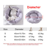 Round Plush Dog Bed, Fluffy Donut Bed for Small to Large Dogs