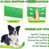 Plush Frog Dog Puzzle Toy for Sniffing and Food Hiding