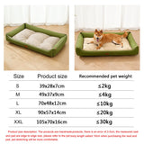 Waterproof Bolster Dog Bed with Removable Pad, S to 2XL