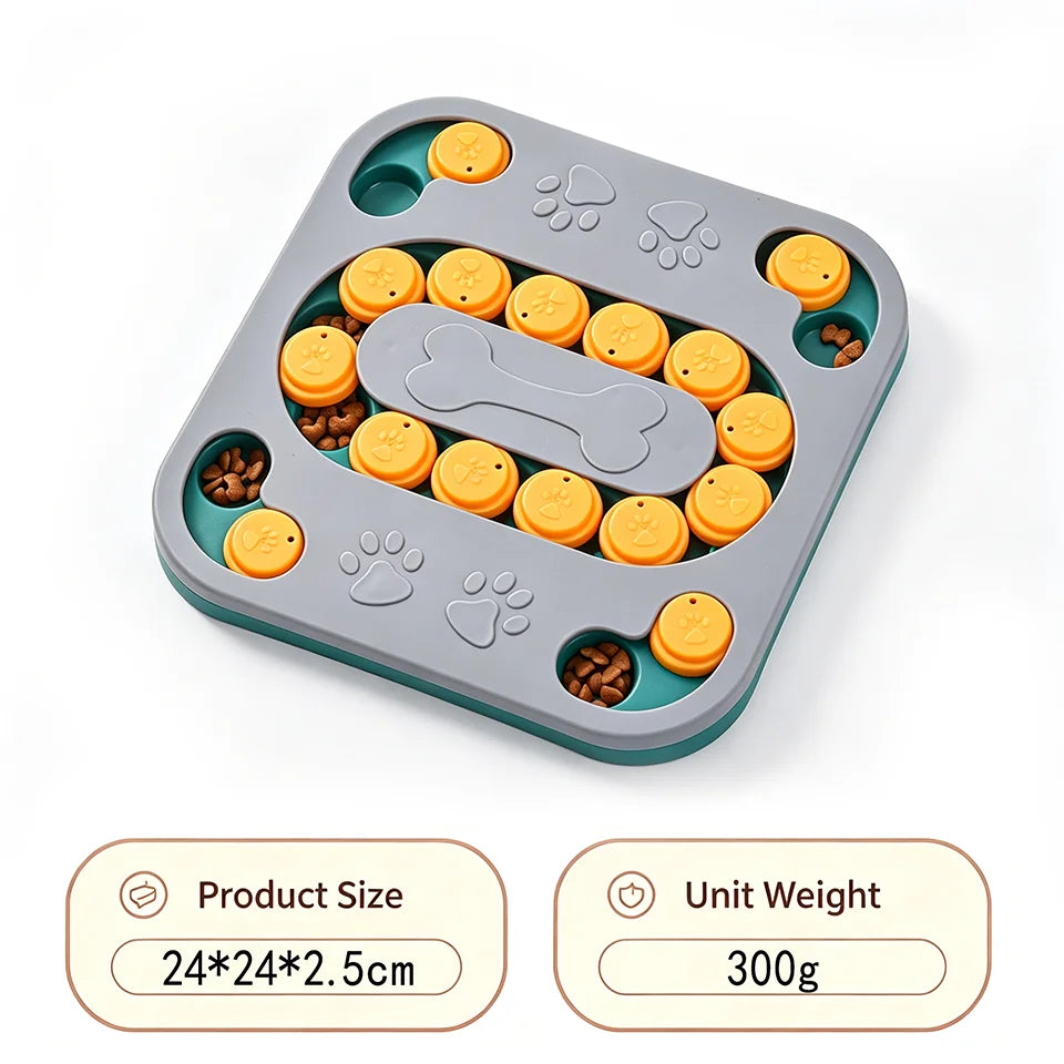 Interactive Dog Puzzle Feeder and Slow Feeder Bowl, 4 Styles