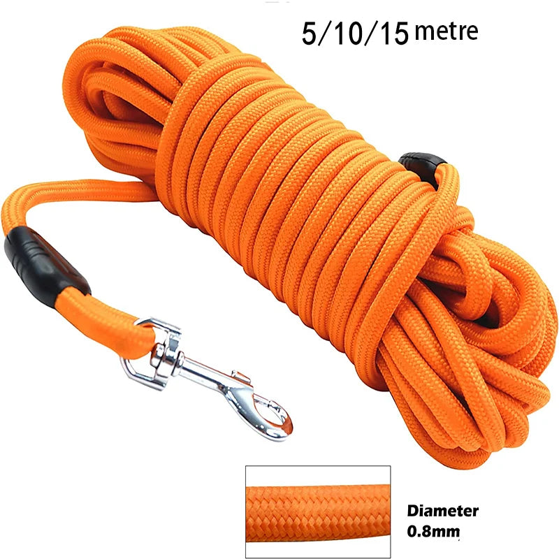 Braided Rope Long Line Dog Leash, 16 ft to 49 ft