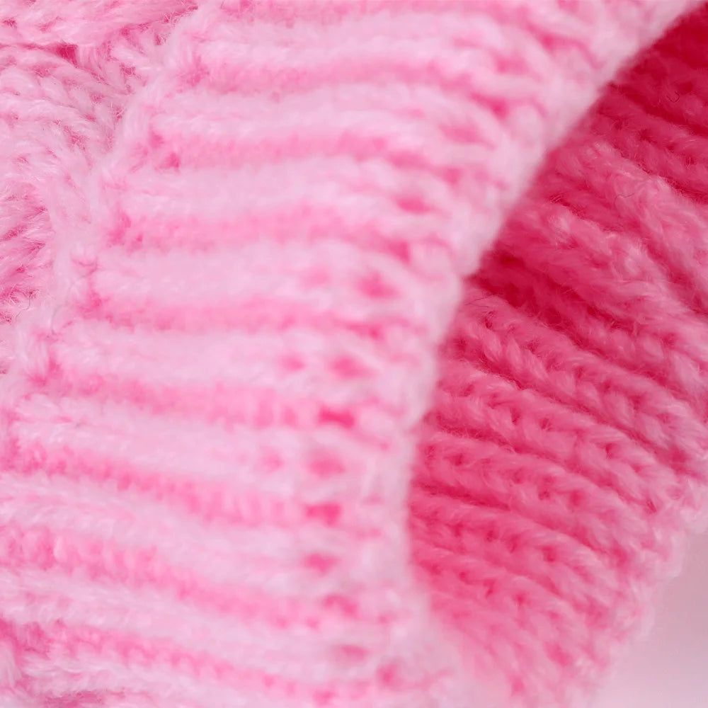 Classic Knit Dog Sweater for Small Dogs in 5 Solid Colors