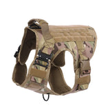 Tactical Dog Harness with MOLLE Panels and Handle for Large Dogs