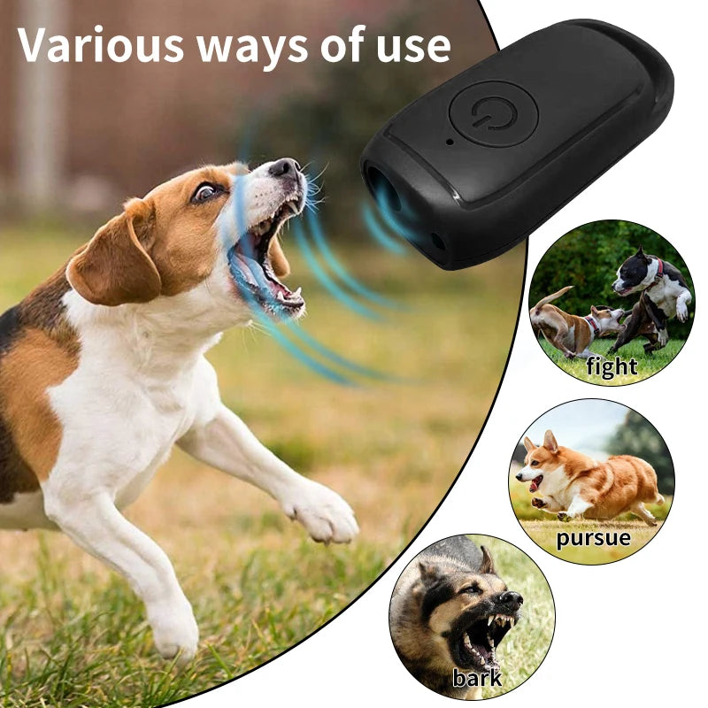 Portable Ultrasonic Dog Deterrent with Flashing LED