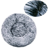 Round Plush Dog Bed, Fluffy Donut Bed for Small to Large Dogs