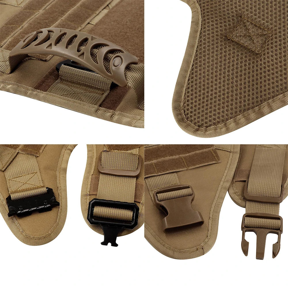 Tactical Dog Harness with MOLLE Panels for Medium & Large Dogs