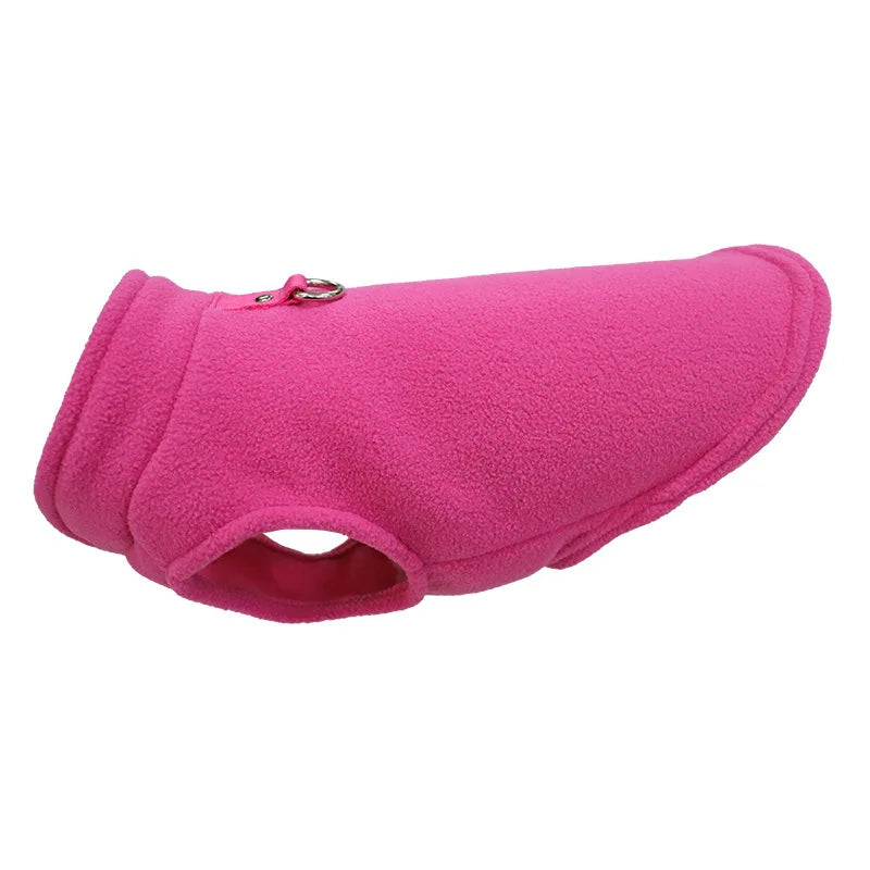 Fleece Dog Vest with D-Ring for Small Dogs