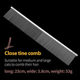 Stainless Steel Dog Grooming Comb with Tapered Pins, 4 Styles