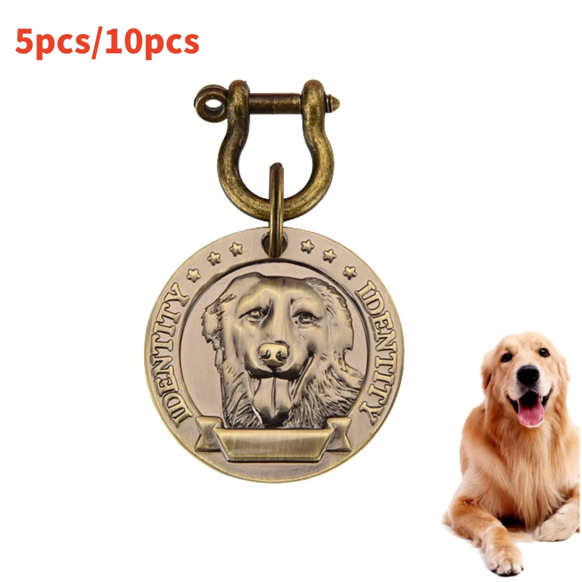 Custom Engraved Dog ID Tags in Bulk, 5 or 10 Pack