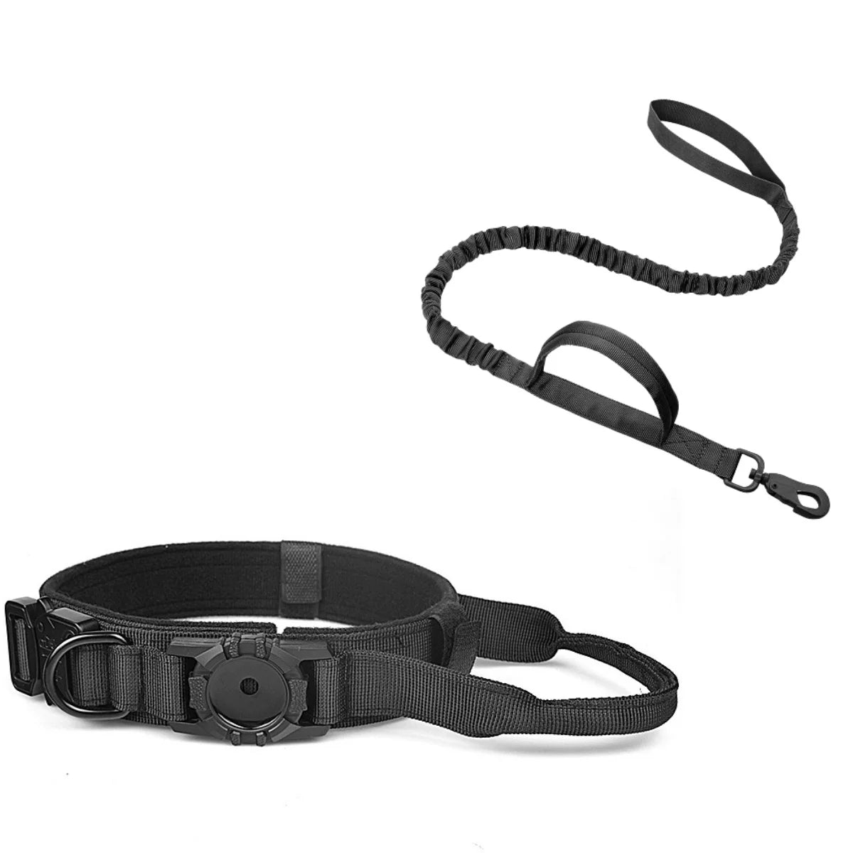 1000D Tactical AirTag Dog Collar with Control Handle