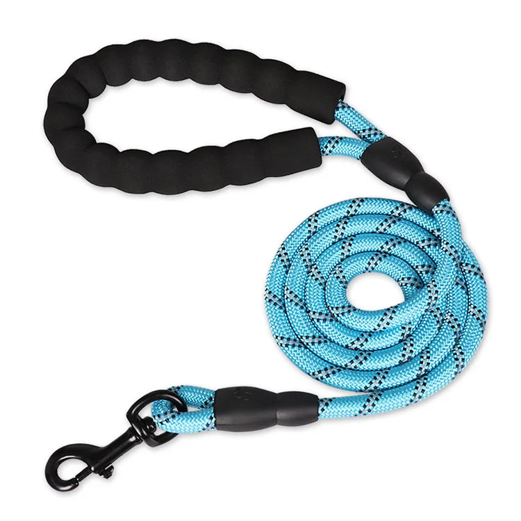 Reflective Rope Dog Leash with Padded Handle, 4 to 10 ft