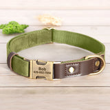 Custom Engraved Dog Collar in PU Leather, 9 Colors