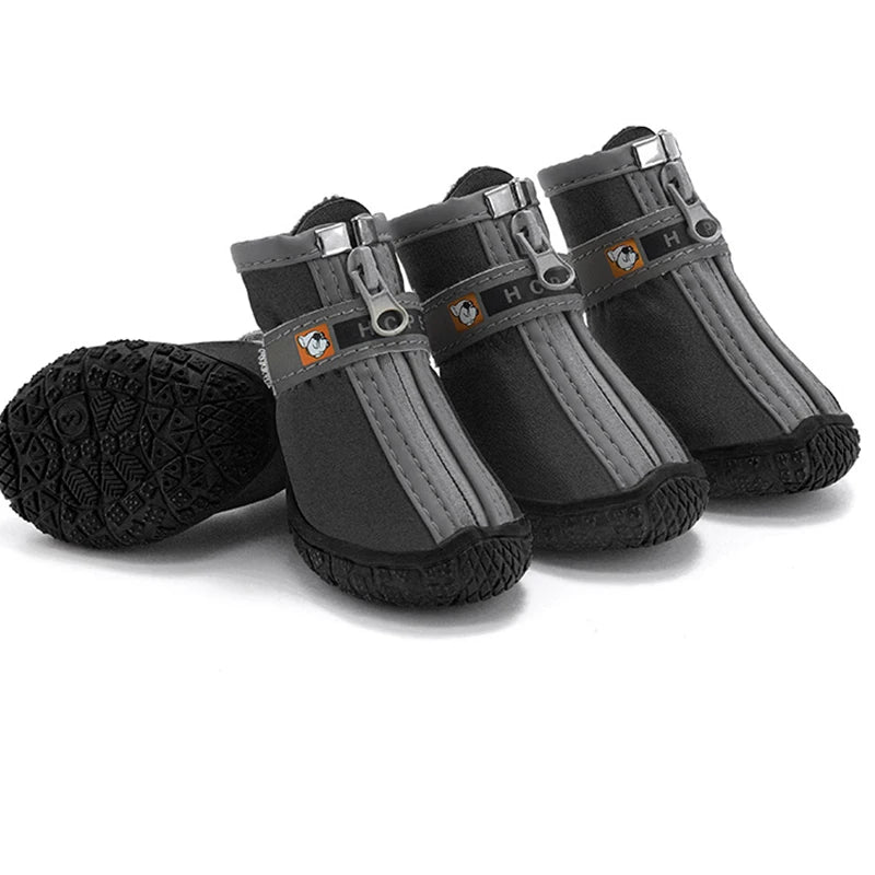 Non-Slip Dog Shoes for Small Dogs with Warm Plush Lining