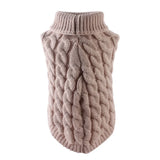 Classic Knit Dog Sweater for Small Dogs in 5 Solid Colors