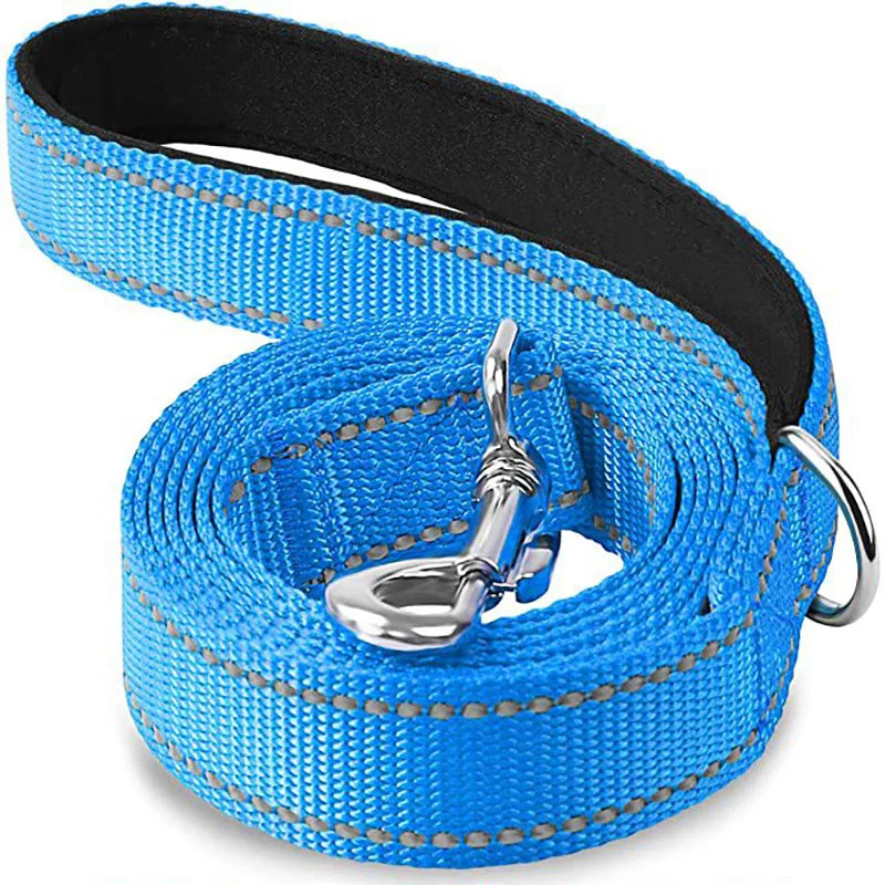 Reflective Nylon Dog Leash with Padded Handle, 4, 5 or 6 ft