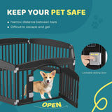 6 Panel Plastic Dog Playpen, 24 Inch Expandable Fence