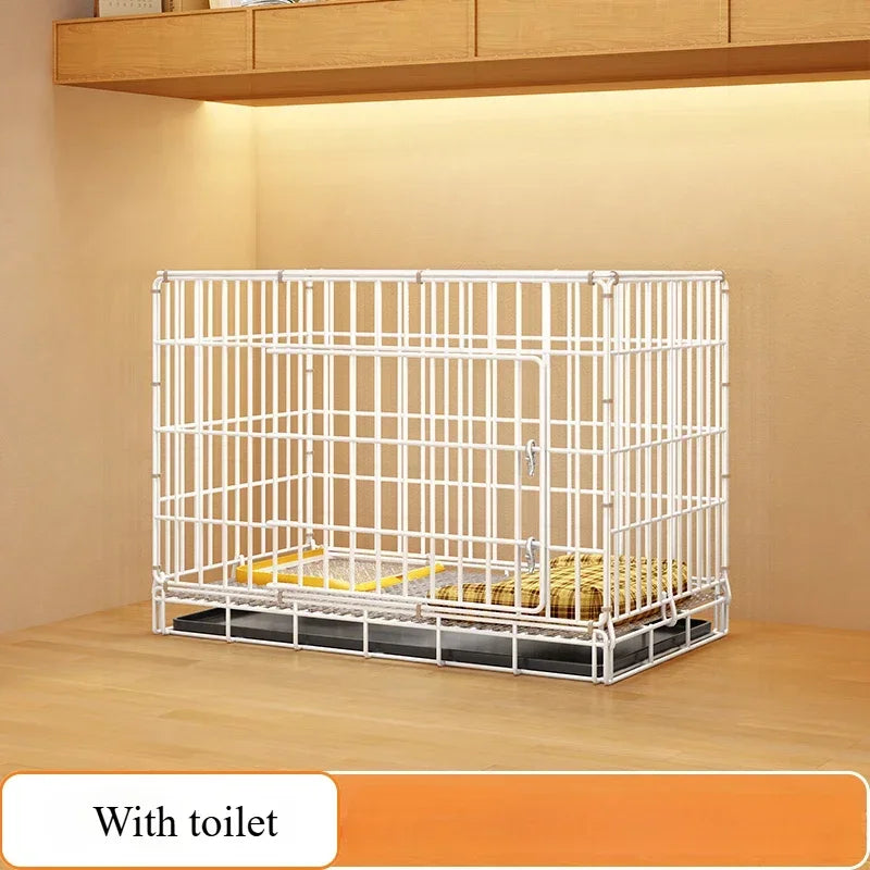 Folding Dog Cage with Pull-Out Tray for Small & Medium Dogs