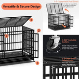 48 Inch Heavy Duty Dog Crate with Slide-Out Tray