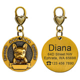 Personalized Dog Breed ID Tag with Engraved Name and Address
