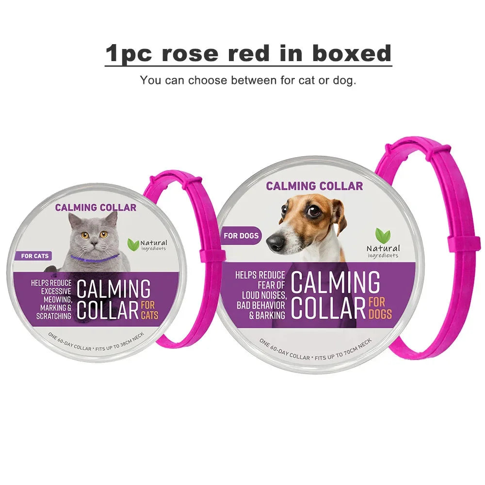 Waterproof Dog Calming Collar, 60-Day Adjustable Collar for All Sizes