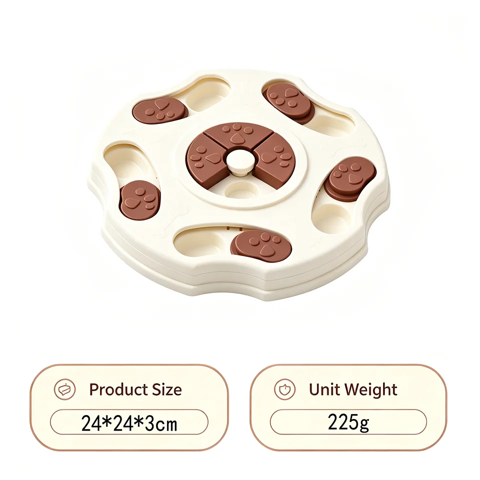 Interactive Dog Puzzle Feeder and Slow Feeder Bowl, 4 Styles