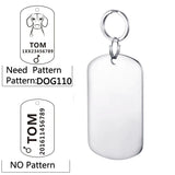 Engraved Dog ID Tag, Two-Sided Stainless Steel Name Tag
