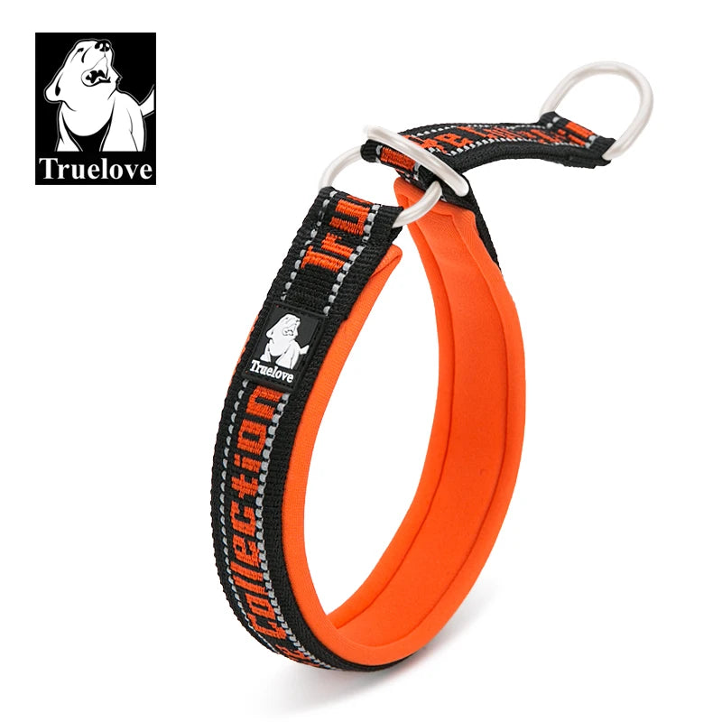 Neoprene Padded Dog Collar with Reflective Nylon, XXS to XXXL