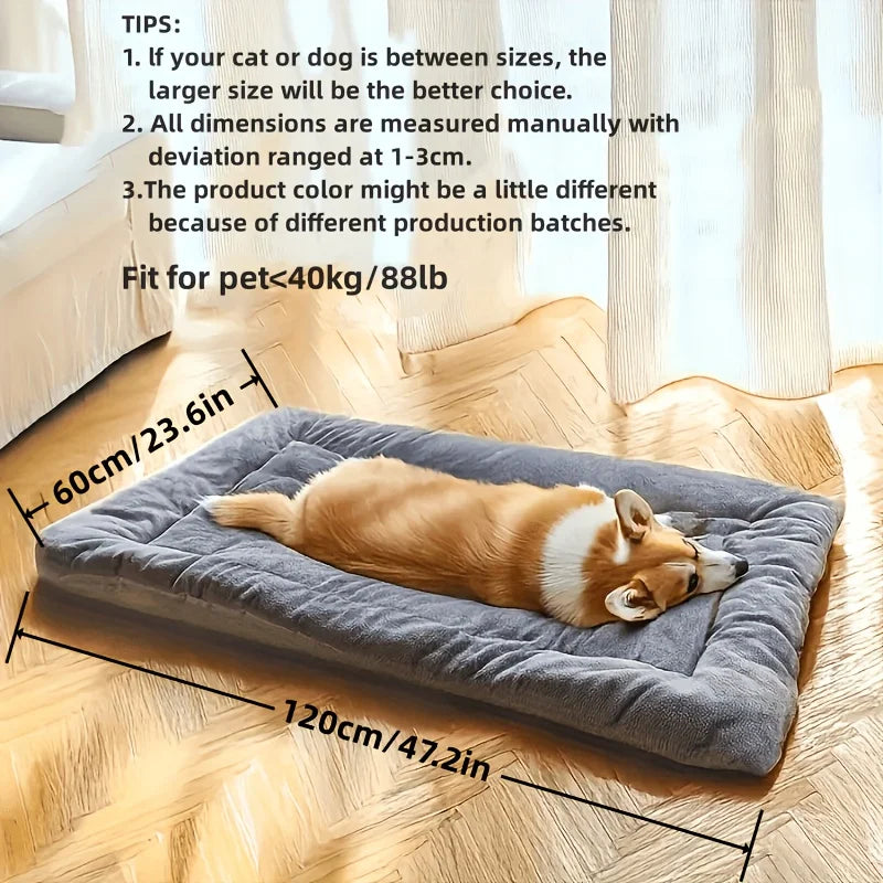 Plush Dog Crate Pad and Sofa Bed, Ultra Soft Pet Mat