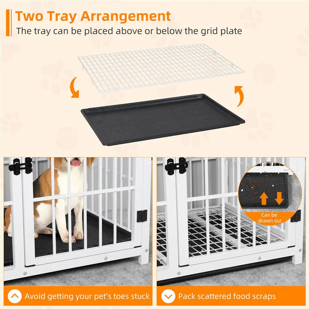 Wooden Dog Crate Furniture, Connectable End Table