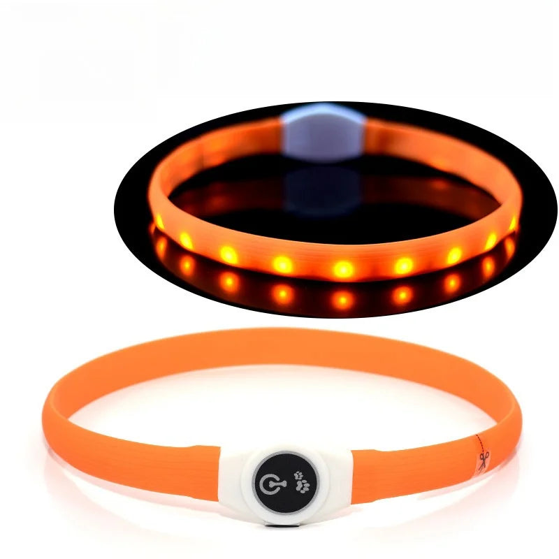 Rechargeable LED Dog Collar, Cut to Fit Small to Large Dogs