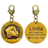 Personalized Dog Breed ID Tag with Engraved Name and Address