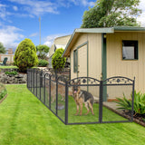 8 Panel Metal Dog Playpen with Waterproof Whelping Pad