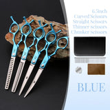 Fenice 6.5 Inch Dog Grooming Scissors Set, Straight, Curved & Thinning