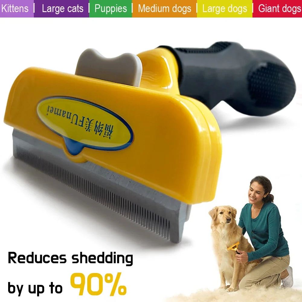 Dog Deshedding Brush for Undercoat, Long and Short Hair