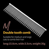 Stainless Steel Dog Grooming Comb with Tapered Pins, 4 Styles