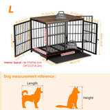 Wooden Dog Crate Furniture End Table, M to 2XL Sizes