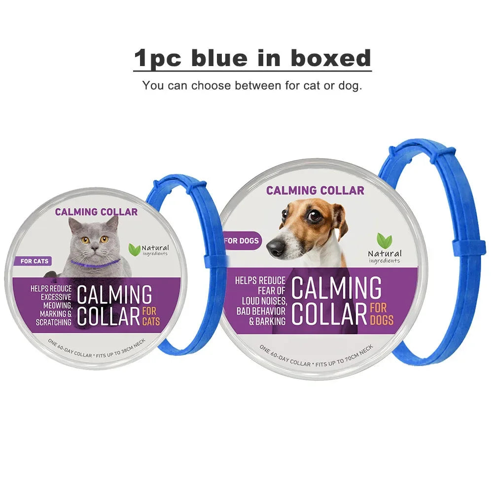 Waterproof Dog Calming Collar, 60-Day Adjustable Collar for All Sizes