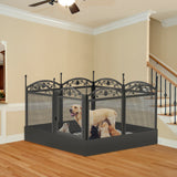8 Panel Metal Dog Playpen with Waterproof Whelping Pad