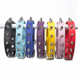 Spiked Studded Dog Collar in PU Leather for Dogs