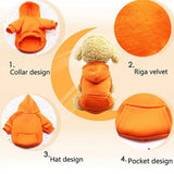 Dog Hoodie Sweatshirt for Small Dogs with Back Pocket