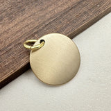 Hand Hammered Brass Dog ID Tag, Personalized Round Pet Tag