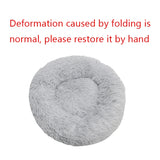Round Plush Dog Bed, Fluffy Donut Bed for Small to Large Dogs