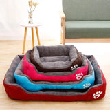 Plush Rectangle Dog Bed with Raised Sides in Candy Colors