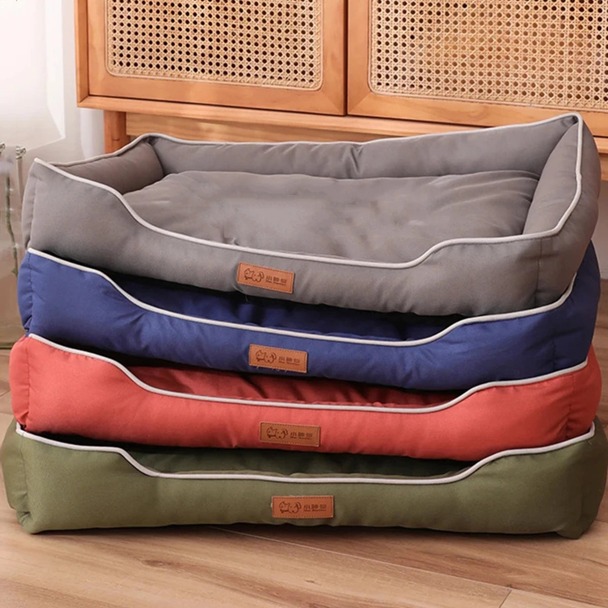 Waterproof Bolster Dog Bed with Removable Pad, S to 2XL
