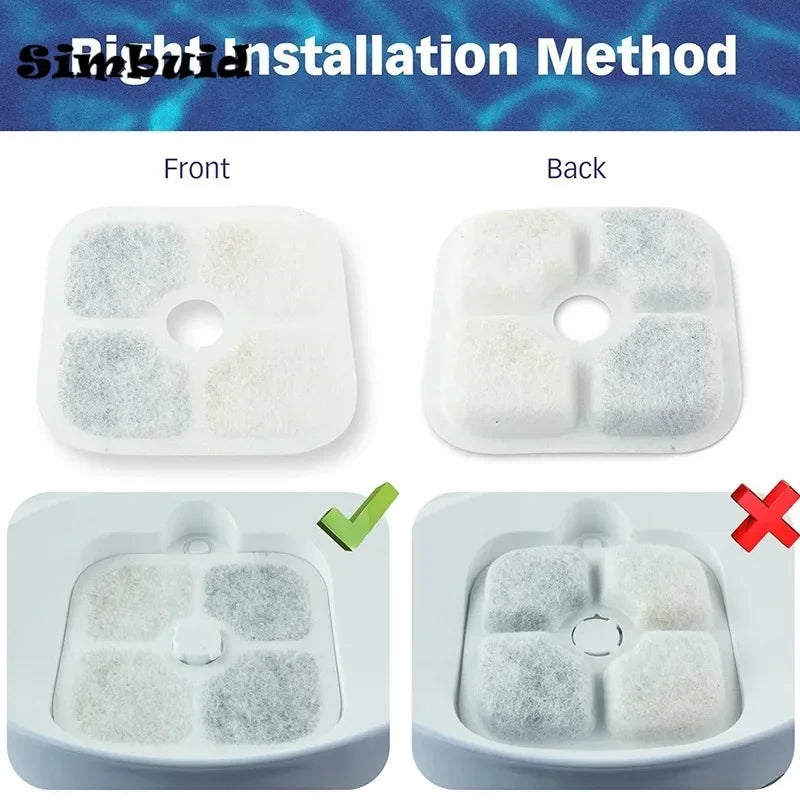 Replacement Filters for Catit PIXI Fountain, 6 or 12 Pack