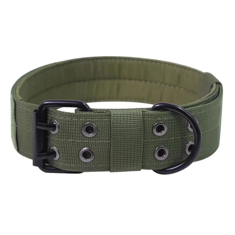 Tactical Dog Collar and Leash Set for Strong Medium Large Dogs